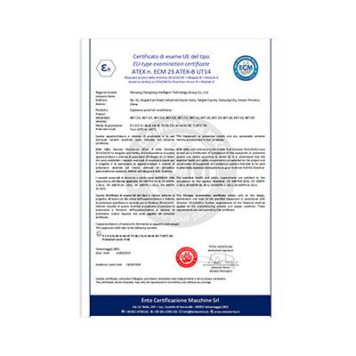 Atex certificate 